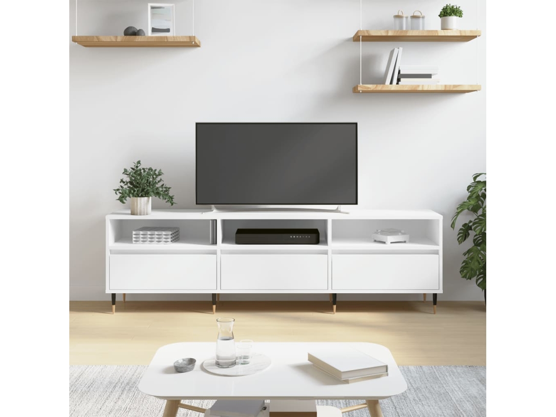 Vidaxl Móvel De Tv 150x30x44,5 Cm Derivados De Madeira Branco