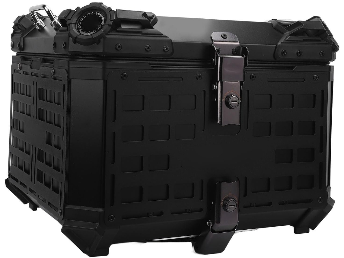 Baú Traseiro Alomejor Top Trunk, Em Liga De Alumínio, Com Trava, Capacidade De 55 Litros E À Prova D Água, Ideal Para