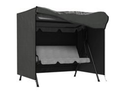 Capa para móveis de jardim ZENCORE SERVICES protetora para baloiços com fecho de correr 177x114x152cm cinza escuro