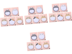 Conjunto de 4 cadernos com 5 adesivos para anotações, pautados, estilo universitário, canetas para listas, tema gato.