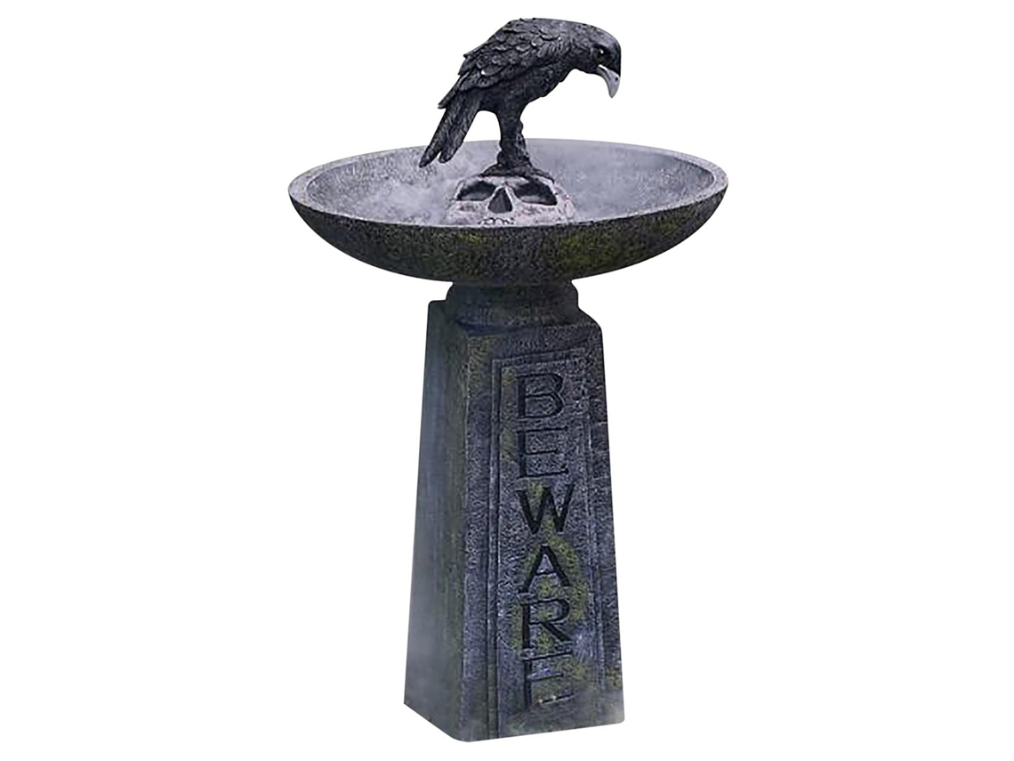 Ornamento de Mesa Corvo a Pescar e Caveira de Jardim LAXISCREED