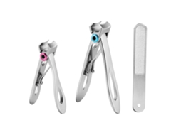 Lurelia Conjunto De Cuidados De Unhas 3 Peças, Em Aço Inoxidável, Para Unhas Grossas, Cor Preto, Para Cuidados Pessoais