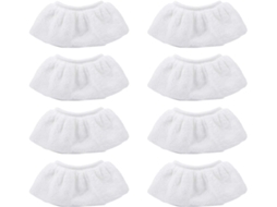 Conjunto de 8 Capas Tecido Microfibra para Acessórios do Bocal Mão da Lavadora a Vapor Kärcher Sc2 Sc3 Sc4 Sc5, Xf4, Of BRILVIBERA