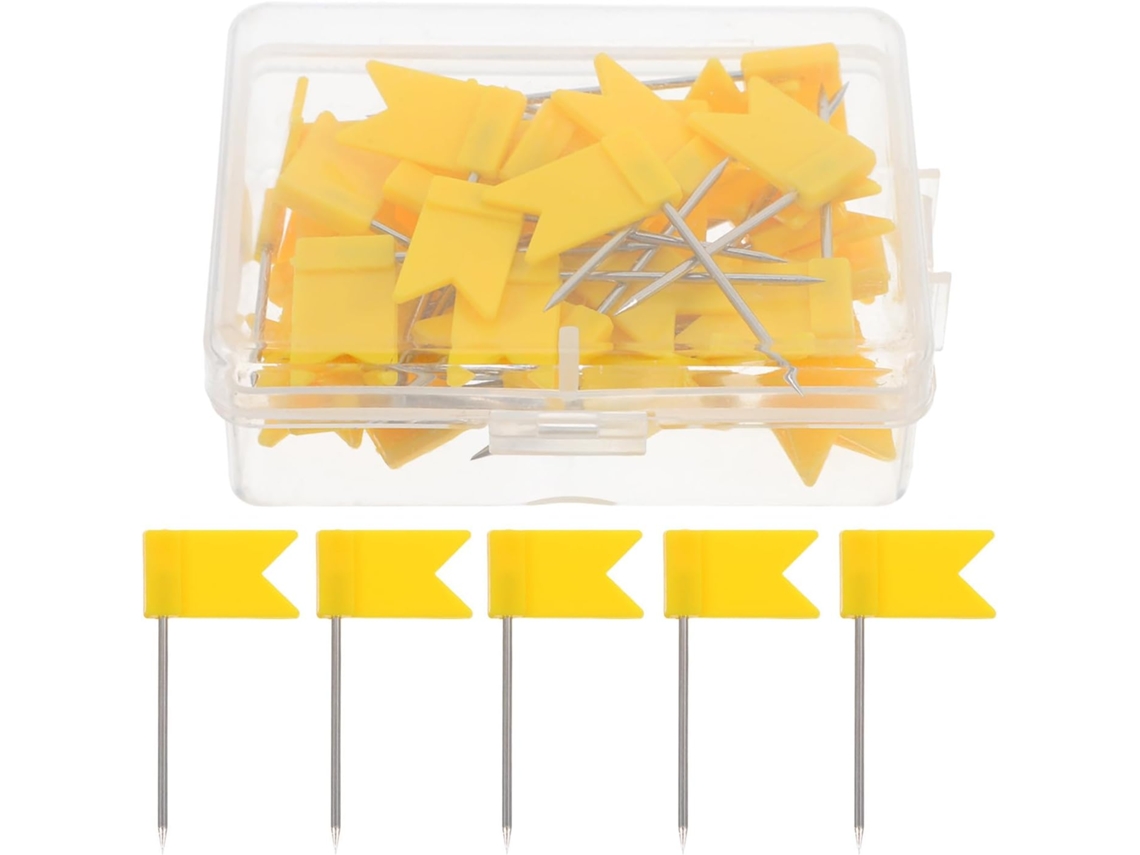 Conjunto De 50 Tachinhas Para Murais Amarelos Avisos, Ideias Para Desenhos E Trabalhos Manuais Material De Mesa