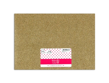 Tecido Fusível com Glitter Dourado 30 X 21 Cm Toga