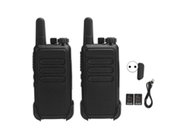 Walkie talkies Mali portáteis, recarregáveis via USB, com clip, 1500mAh, 16 canais