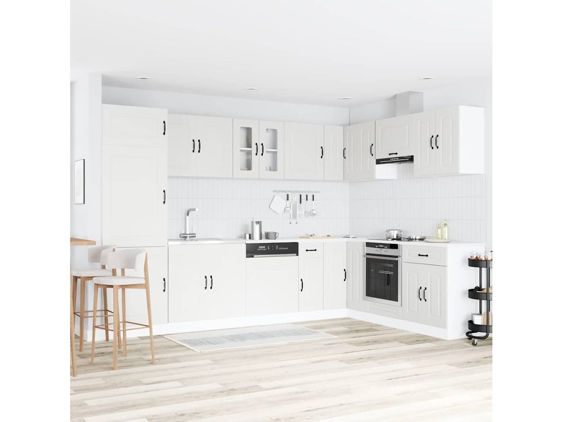 Vidaxl Armário De Cozinha Com Porta Kalmar Branco 80 X 46 X 81,5 Cm