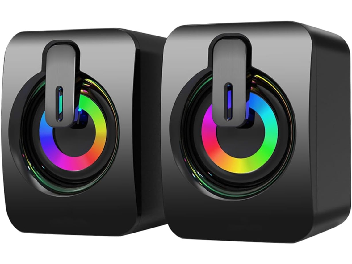 Mini Alto-falantes Usb Com Fio Para Pc, Subwoofer De 2 Polegadas, Controle