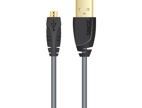 Cabo de Dados SINOX (Micro USB B - USB A - 2 m - Preto)