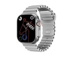 Relógio inteligente Hengrongshen WS E9 Ultra de 2,2 polegadas à prova d'água IP67 com pulseira de silicone Ocean, suporta frequência cardíaca e NFC