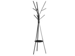 Guarda-roupas Porta-abricos 180 Cm De Metal Preto, Elegante Cabide De Corredor Para Pedido E Elegância-la