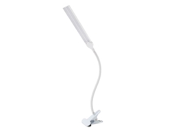 2026 lâmpada de Escritório com Pinça de Cabeça Dupla Led Ajustável para Leitura, Estudo, Dormitório, Crianças, Branco