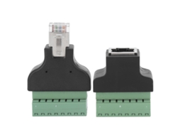 2pcs Adaptador Conector Rj45 Fêmea Macho Para Terminal Parafuso 8 Pino Cctv Dvr Digital
