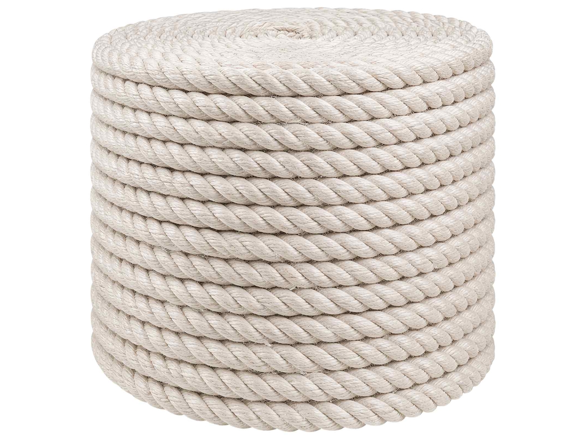 Vidaxl Corda De Juta 10 Mm Branco 100% Juta Tossa