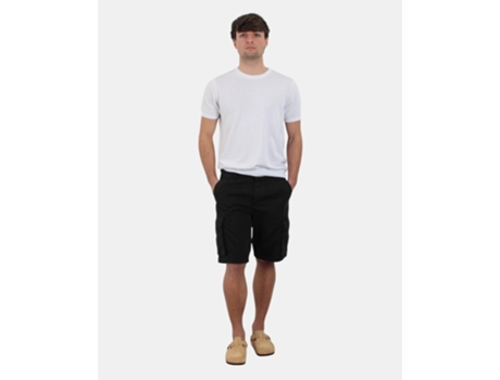 Bermuda De Homem 40 Weft Cargo Regular Fit Poliéster Preto (54)