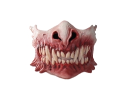 Máscara De Halloween 2021 Laxiscreed Zumbi 3d Com Dentes E Meio Rosto Horror Para Brincadeiras Assustadoras