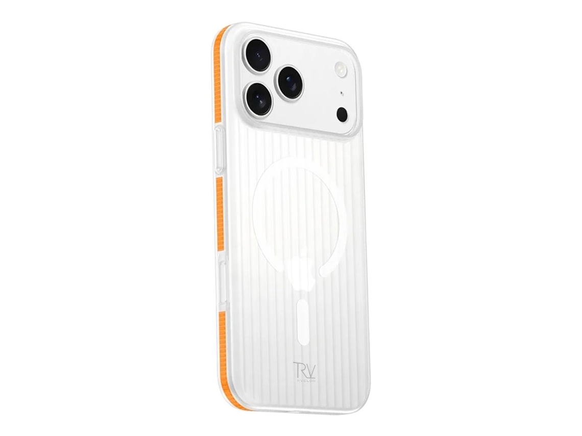 Capa Rvelon Corrugated Magsafe Para Iphone 17 Pro - Laranja