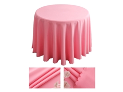 Esta Toalha De Mesa Redonda De Poliéster Rosa É Perfeita Para Mesas De Centro, Mesas De Piquenique Ou Mesas De Jardim. Diâmetro 260 Cm.