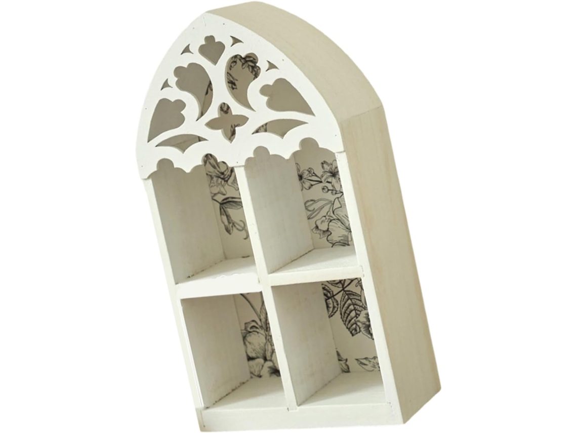 Elegante Prateleira De Parede De Vários Níveis Com Padrão Gravado Com Precisão, Decoração Para Casa, Estilo