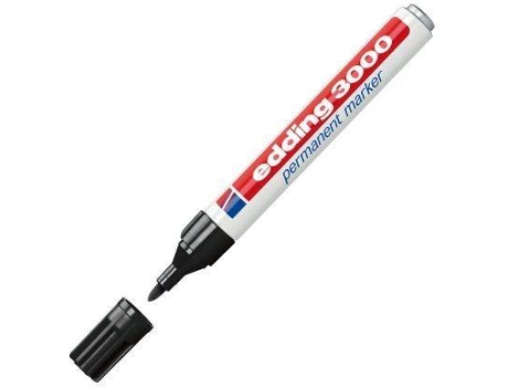 Marcador permanente 3000 com ponta arredondada de 1,5 a 3 mm, preto