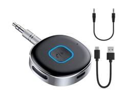 Receptor auxiliar Bluetooth para carro, mini receptor Bluetooth 5.0, adaptador Bluetooth para carro com conector de 3,5