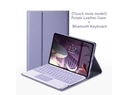 Capa Com Teclado Para Tablet Lurelia, Compatível Com Lenovo Xiaoxin Pad Pro 12,6", , Com Touchpad Colorido, Roxo Escuro, Teclado Bluetooth
