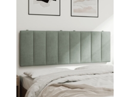Vidaxl Almofadão De Cabeceira Hanko 120 Cm Veludo Cinzento-claro