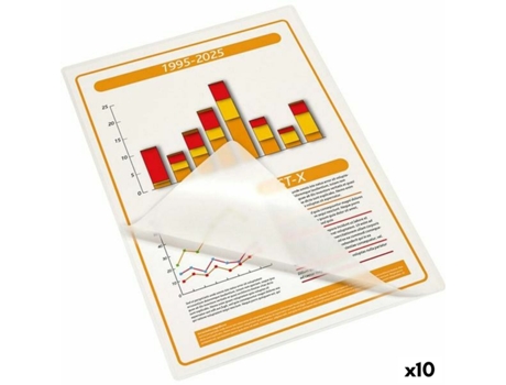 Capas de plastificar FIXO NA Transparente A4 (10 Unidades)