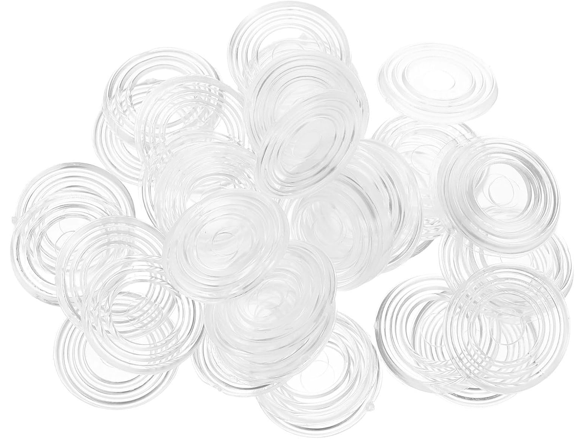 200 Peças De Protetores Pvc Para Tampo Mesa Vidro, Com Pontos 24 Mm,