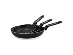 Conjunto de Frigideiras QUID Oasis (Preto - Alumínio - 3 Peças)