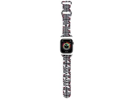 Pulseira em Silicone com Cabeças e Riscas para Apple Watch 38/40/41Mm Preto HELLO KITTY