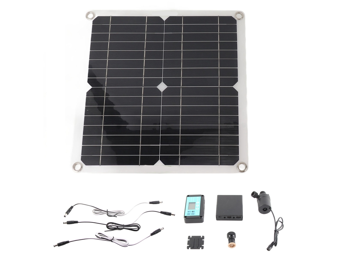 Kit Bomba Água Solar 50w com Painel 22w e Bateria Primerox