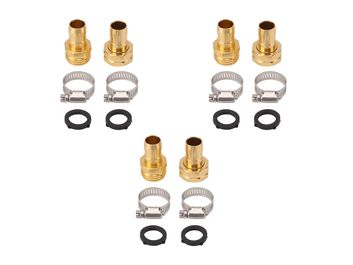 Ronjoe-kit De Reparo Para Mangueira De Jardim Com Conectores E Abraçadeiras Para 3/4 E 5/8 Polegadas 3 Conjuntos