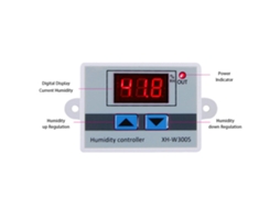Controlador Digital de Umidade Xh w3005 Hygrometer Detector Monitor Alta Precisão com Display Claro