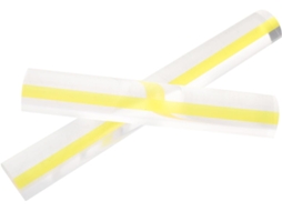 Régua de Leitura com Aumento em Duas Peças, Guia Preciso e Pegada Confortável, Acrílico Transparente 15 Cm, Pa