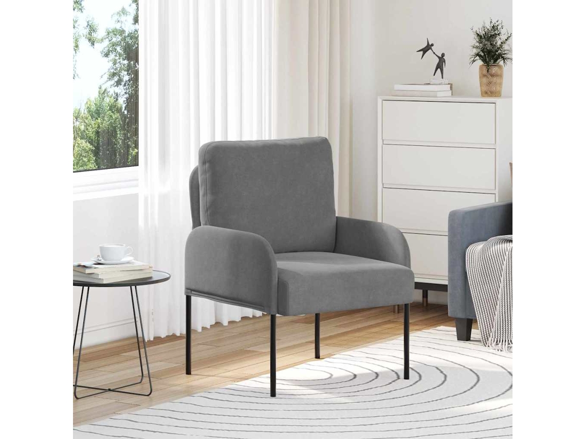 Vidaxl Sofás Com Almofada 55cm Cinza Escuro Contraplacado