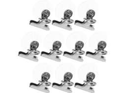 Suporte Com Ventosas Para Janelas E Pelhos, 10 Presilhas Metálicas Resistentes, Ventosas 4,1cm, Para Uso Doméstico E