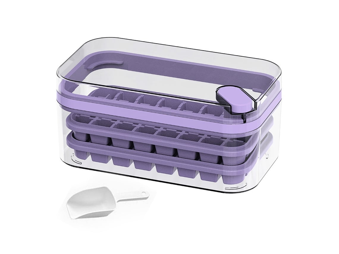 Bandejas de Silicone para Cubos de Gelo com Tampa 30 Cubos S/MARCA