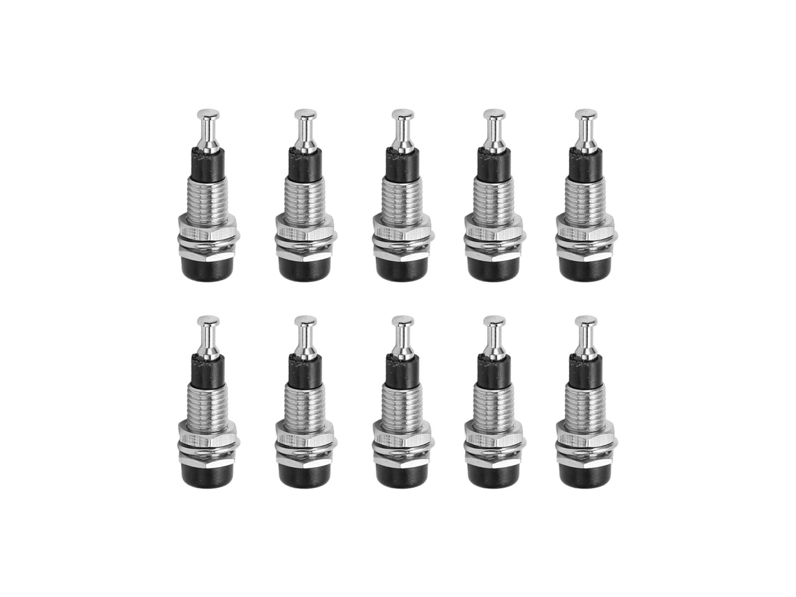 10pcs/set Tomada Banana Fêmea 2mm, Prateada com Níquel, para Painel, Modelo J.40006, 30VAC, 60VDC/10A | S/MARCA