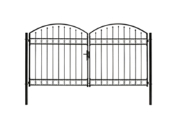 Fence Gate, Fence Gates Vidaxl Preto Aço (300 X 175 Cm)