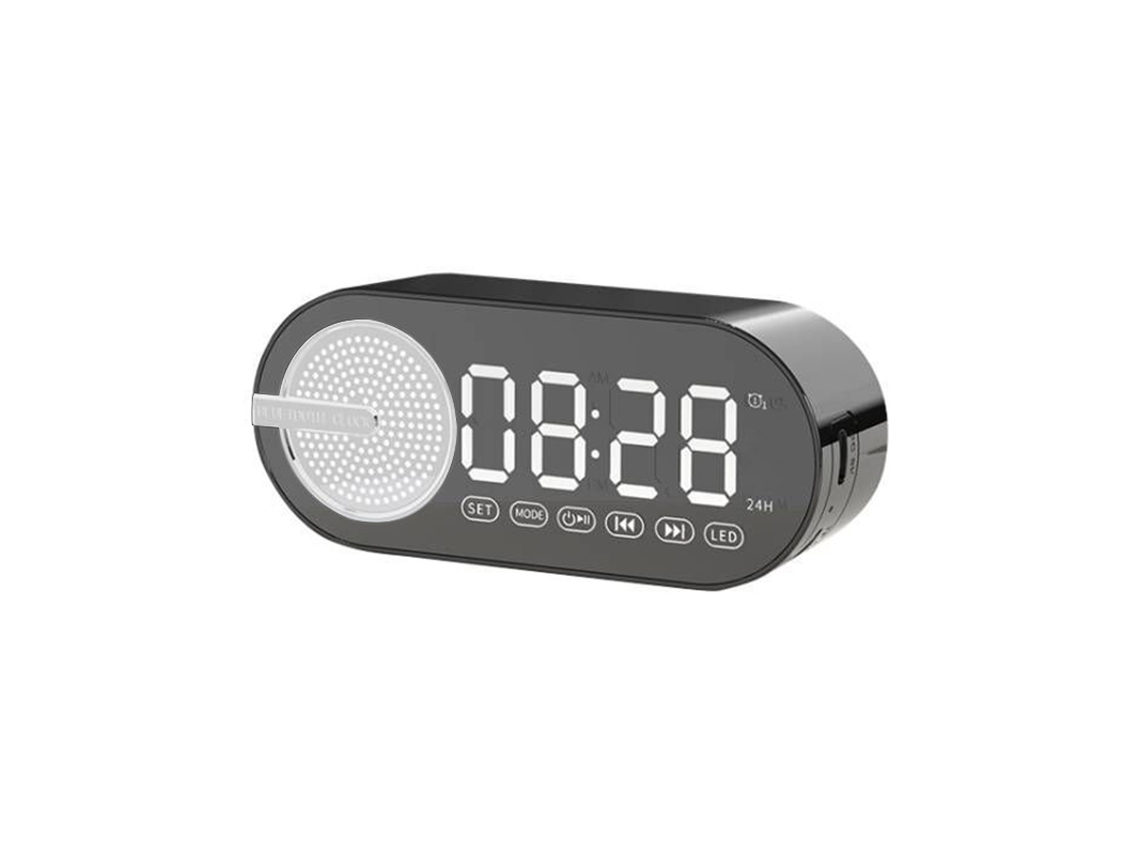 Despertador com Alto falante Bluetooth MDUG sem fio (branco)