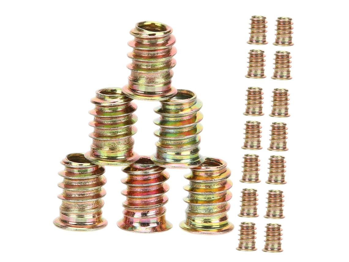 Conjunto De 100 Porcas Embutidas Com Rosca Para Injeção E Moldagem