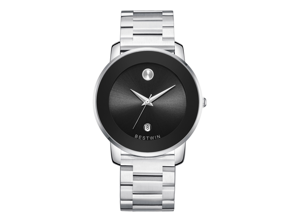 Relógio de Quartzo Masculino MDUG (branco e Preto)