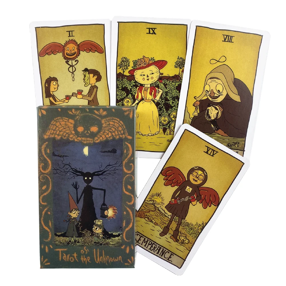 Baralho de Tarô Desconhecido com 78 Cartas, Baralho de Tarô Original para Iniciantes, em Inglês. MDUG