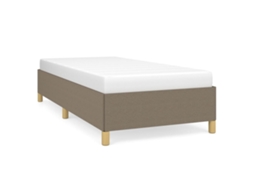 Bed Frame, Bed Frames Vidaxl Cinzento-acastanhado Tecido (100 X 200 Cm)