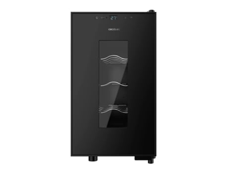 Cave de Vinho com Controlo Da Temperatura Capacidade de 8 Garrafas com Sistema Termoelétrico de Arrefecimento Que Garante Um Alto Desempenho CECOTEC