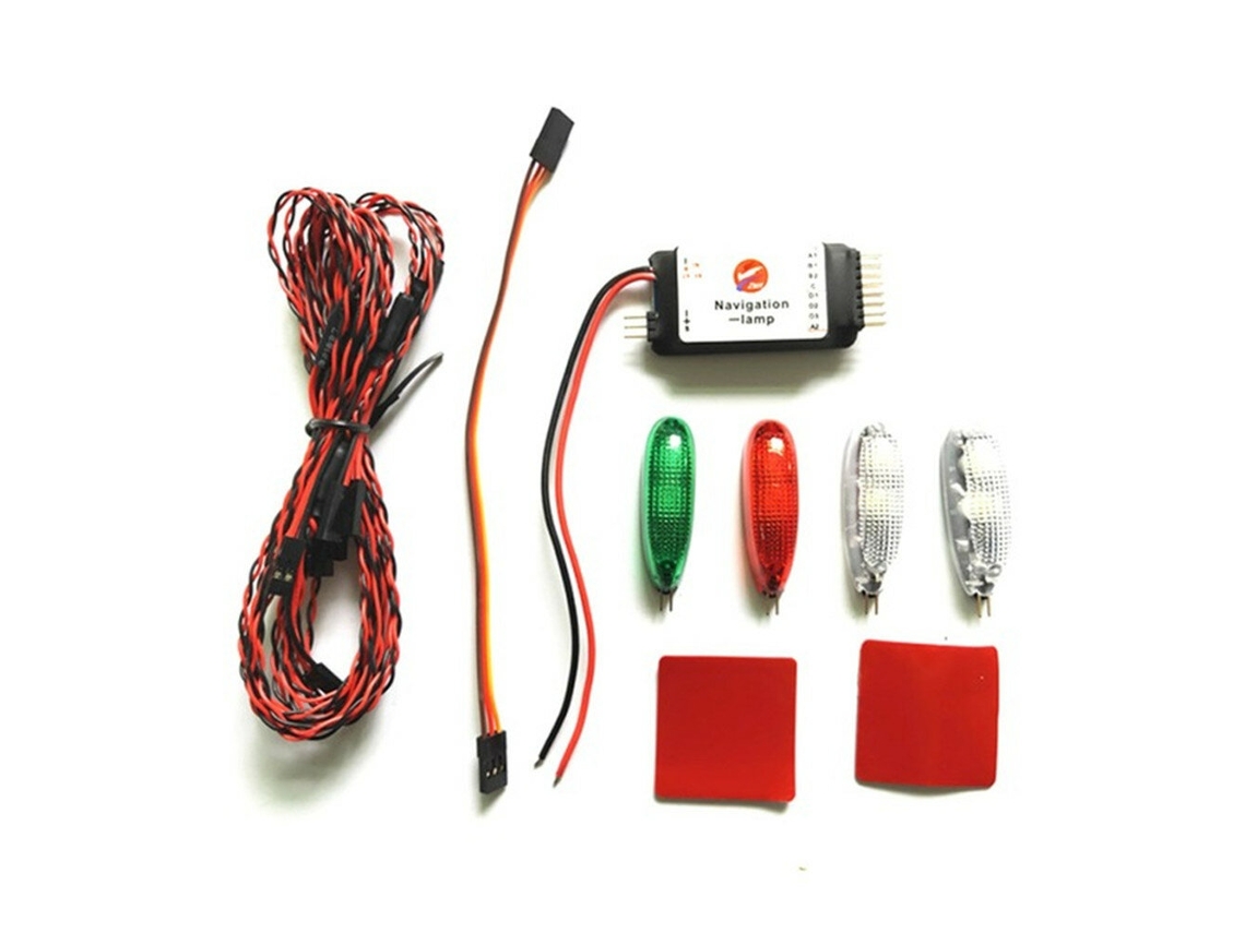 Versão Atualizadaluzes de Navegação de Simulação 2s 3s com Led Canalizado para Aeronaves Rc de Asa Fixa e Drones Rc MDUG