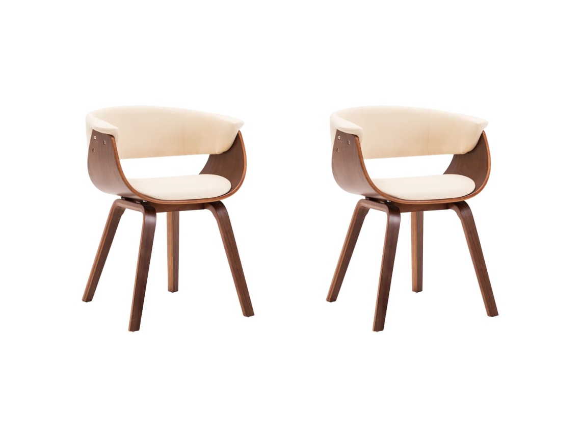 Dining Chair, Dining Chairs Vidaxl Creme Couro Artificial (n/a)