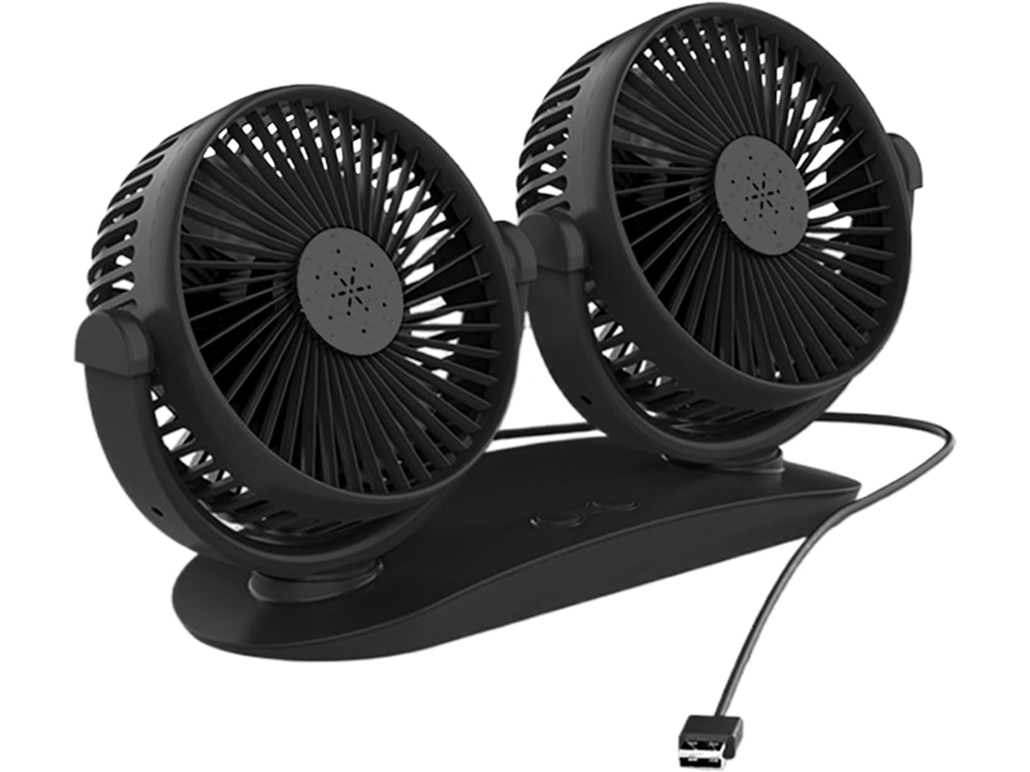 Ventilador Para Carro, Ventilador Para Carro Com Duas Portas Usb