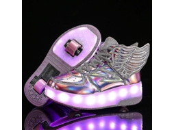 Sapatos com Rodas Led 7 Cores e 15 Modos, Carregamento Usb, Design Versátil para Crianças Presente Perfeito para Festivais A7